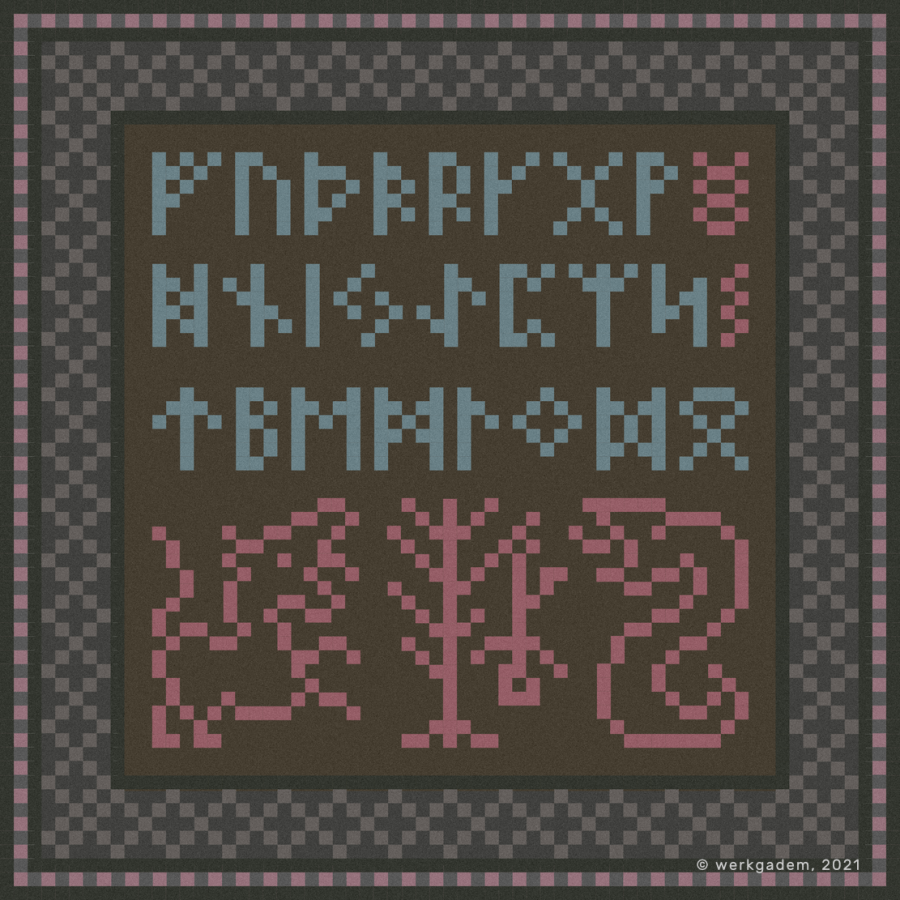 Werkgadem__CB_Runen_Mosaixel_2021_StickereiOdinWolfSchlange_1111px
